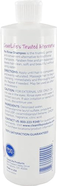 No-Rinse Shampoo 8 Fl Oz (Pack Of 24) Leaves Hair Fresh Clean And Odor- Rinse-