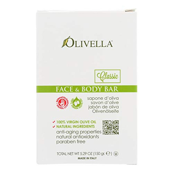 Olivella Bar Soap 100% Virgin Olive Oil Face & Body Olivella 5.29 Oz Bar Soap