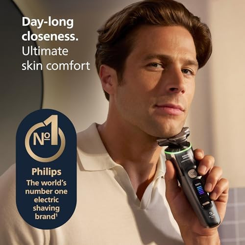 Philips Norelco Shaver I9000 Prestige Ultra Wet & Dry Electric Shaver Black Gradient Senseiq Pro Technology Triple Lift & Cut System 360 Rotating Nanotech Precision Blades 5 Modes Xp9405/84