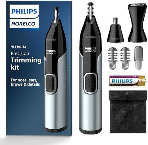 Philips Norelco Nose Trimmer 5000 For Nose Ears Eyebrows Trimming Kit Nt5600/62