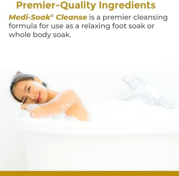 Premier Research Labs Medi-Soak - Bath Salts For Foot And Body Soak Sea Salt Bath For Women And Men Relaxing Mineral Bath Soak Gentle Exfoliant Organic Vegan No Added Fillers - 2 Lb