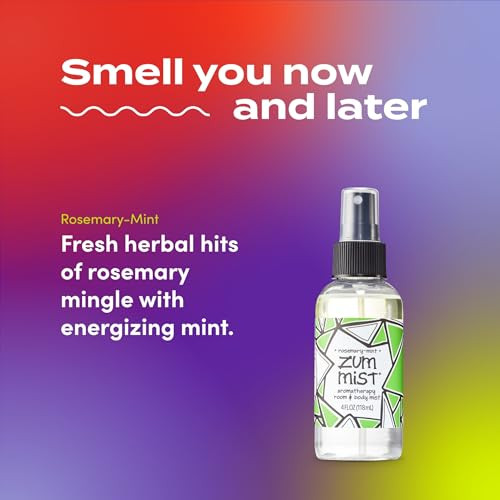 Zum Indigo Wild Mist Room & Body Spray - Aromatherapy Essential Oil Spray - Natural Body Mist & Room Spray - Rosemary-Mint Scent - 4 Fl Oz