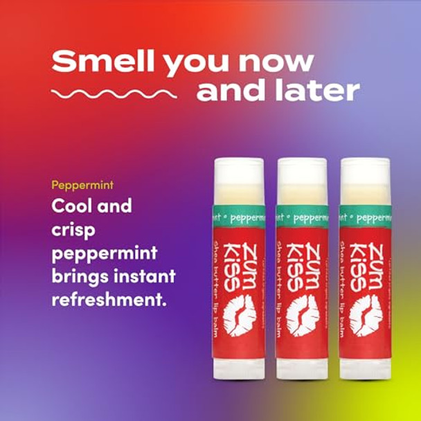 Zum Indigo Wild Kiss Stick - Natural Lip Balm With Organic Beeswax Sunflower Oil & Vitamin E - Flavored Hydrating Lip Moisturizer - Tangerine (3 Pack)