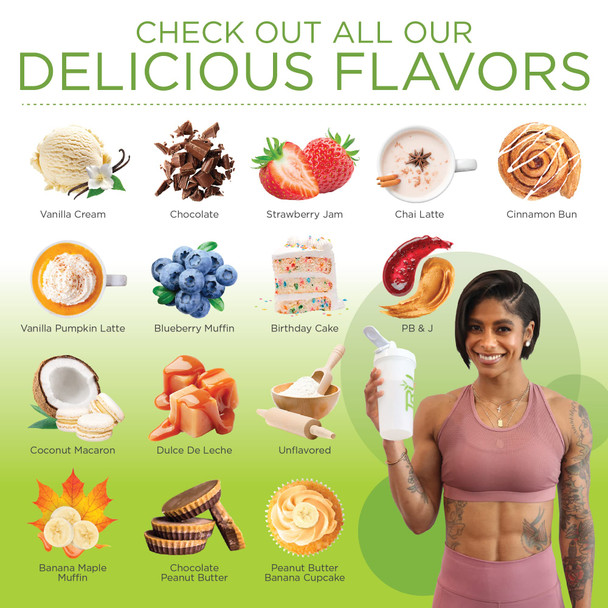 TRU Supplements Plant Based Protein Powder BCAA EAA 20g Vegan Brown Rice & Pea Protein 100 Calories 27 Vitamins No Artificial Flavors 25 Servings (Vanilla)