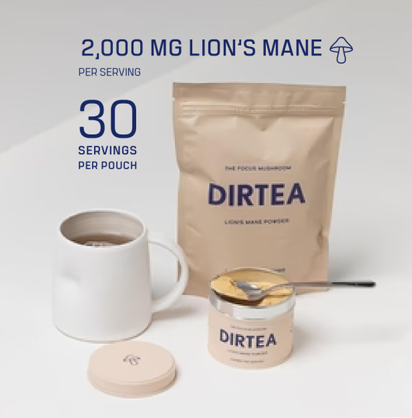 Lion's Mane Mushroom Powder | 2,000mg / Serving | Organic, Vegan & Non GMO | Focus, Memory & Digestion | High Strength Supplement | 60g - 30 Servings