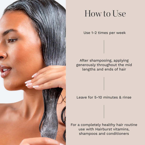 HAIR BURST Hydrating Hair Mask with Avocado Oil, Coconut & Black Oat Extract - Deep Conditioner for Hair Growth, Dry or Damaged Hair - Thickening Nourishing Hair Repair Treatment - 7.4 fl oz