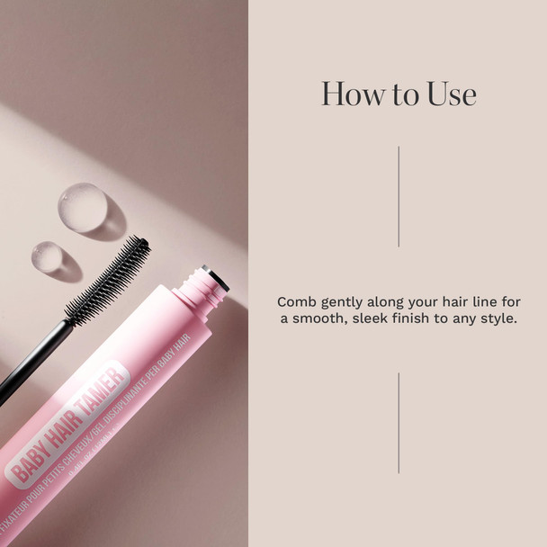 HAIR BURST Baby Hair Tamer Stick - Instant Smoothing & Finishing Baby Hair Flyaway Tamer, Non-Greasy Hair Frizz Control Brush with Nourishing Coconut & Argan Oils, Vegan & Cruelty-Free