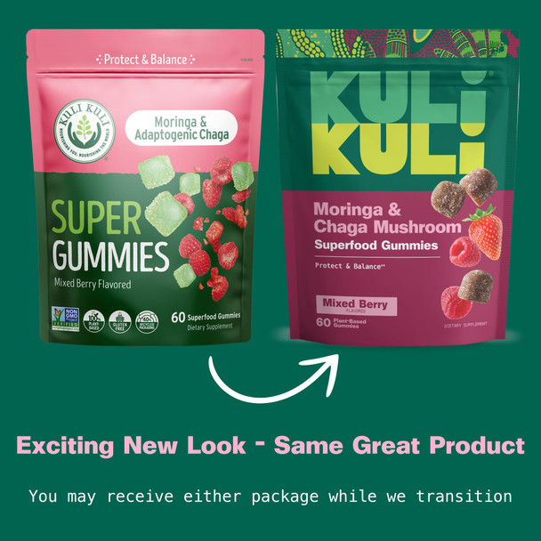 Kuli Kuli Super Energy Gummies - Energy Supplements with Moringa Caffeine-Free Natural Energy Booster - 60 Non-GMO Gluten-Free Moringa Gummies