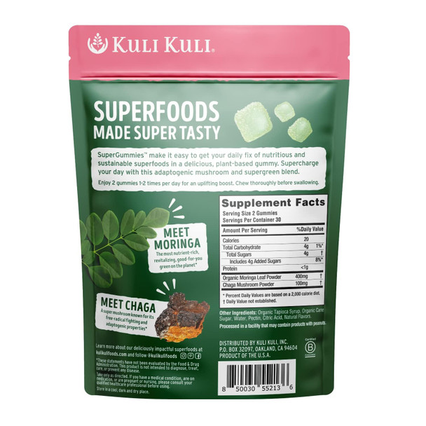 Kuli Kuli Super Energy Gummies - Energy Supplements with Moringa Caffeine-Free Natural Energy Booster - 60 Non-GMO Gluten-Free Moringa Gummies - Variety Pack