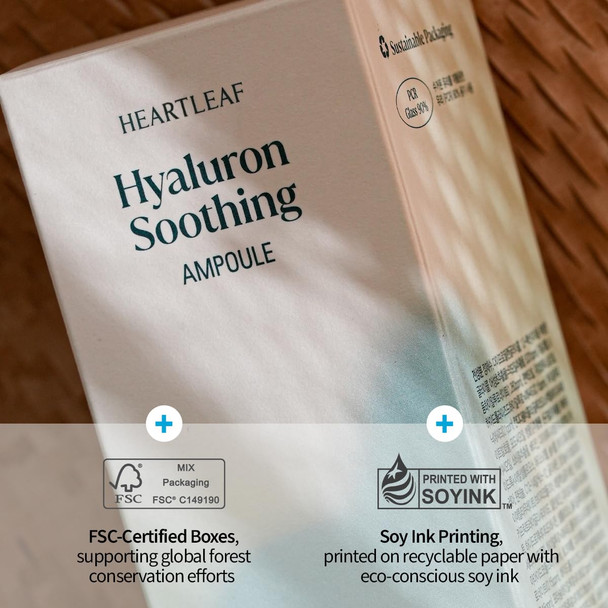 GOODAL Heartleaf Hyaluron Soothing Ampoule Hydration Facial Serum for Glowy Skin Lightweight Serum Korean Skincare K Beauty Ampoule - 50ml1.69 Fl oz