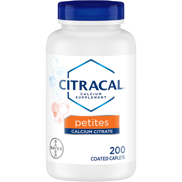 Citracal Calcium Citrate + D3 Petites Tablets - 200 ct, Pack of 4