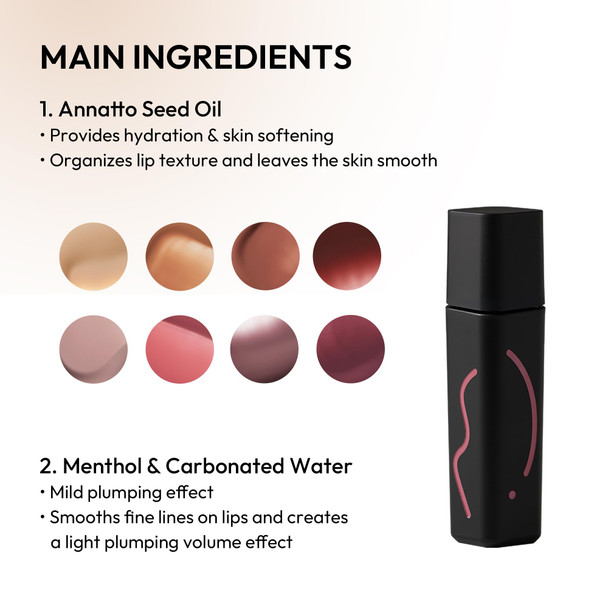 JAVIN DE SEOUL Wink Lip Shade Primer - All Day Top Coat Smudge-Proof Base Semi-Matte Long-Lasting Lip Primer (07 Neutral Lavendar)