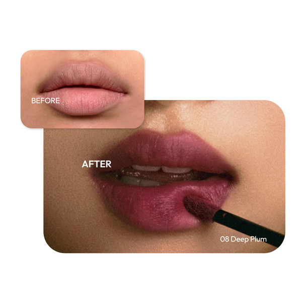 JAVIN DE SEOUL Wink Lip Shade Primer - All Day Top Coat Smudge-Proof Base Semi-Matte Long-Lasting Lip Primer ( Deep Plum)