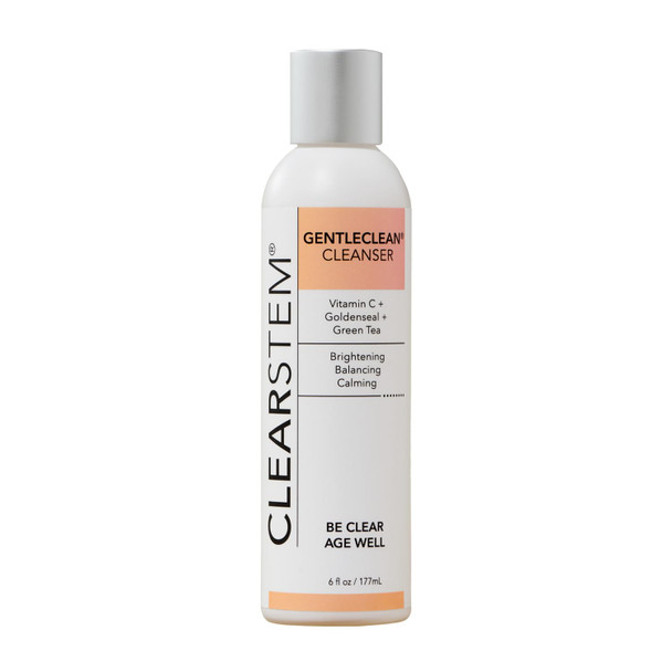 CLEARSTEM - GENTLECLEAN Vitamin C Infused Calming Wash  Facial Cleanser Makeup Remover  Goldenseal  Green Tea  Facial Skin Care Products  Gluten Free Cruelty Free  6 fl oz  207ml