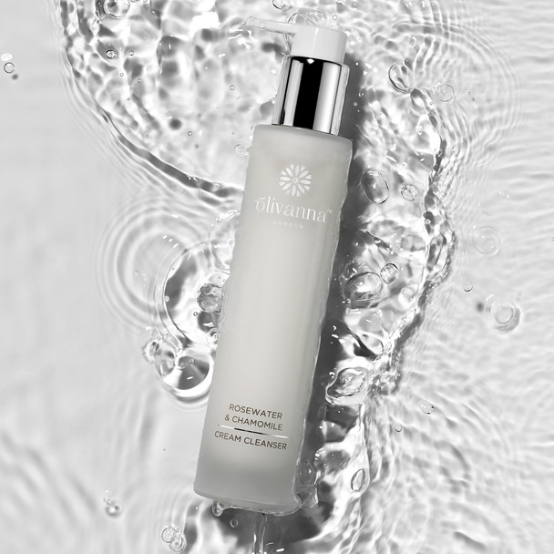 Olivanna Rosewater and Chamomile Cream Cleanser - Omega Rich Face Wash - Gentle and Hydrating without Stripping Essential Oils - 3.3 oz Olivanna Rosewater and Chamomile Cream Cleanser - Omega Rich Face Wash - Gentle and Hydrating without Stripping Essential Oils - 3.3 oz