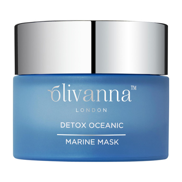 Olivanna Detox Oceanic Marine - Active Charcoal Facial Mask for Blemishes and Breakouts - Rich in Antioxidants Vitamin C and E - 1.6 oz