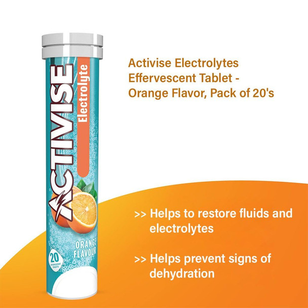 Activise Electrolyte Effervescent Tab Orange 20s