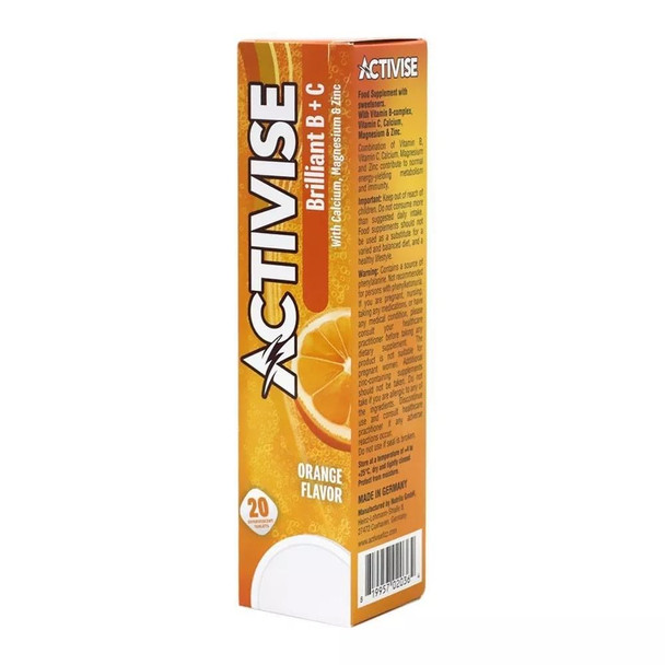 Activise Brilliant B + Vitamin C Effervescent Tab 20s