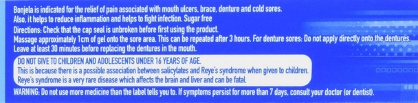 Bonjela Mouth Ulcer Gel 16+ 15g