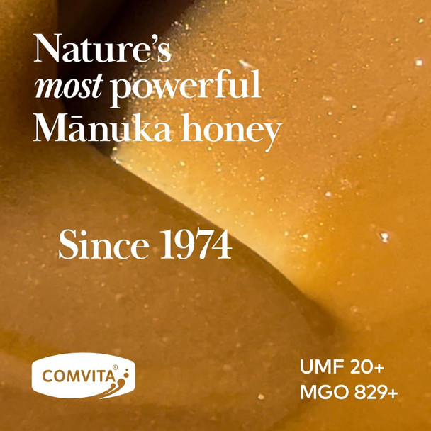 Comvita Mānuka Honey Certified UMF™ 15+ MGO 514+  Premium New Zealand Honey Pure Natural & Rich Perfect for Everyday Immune Support and Soothing Tickly Throats - 250 g Pack of 1