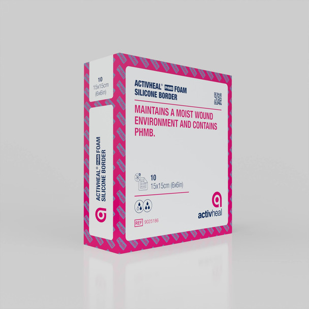 Activheal PHMB Foam Silicone Border Dressing