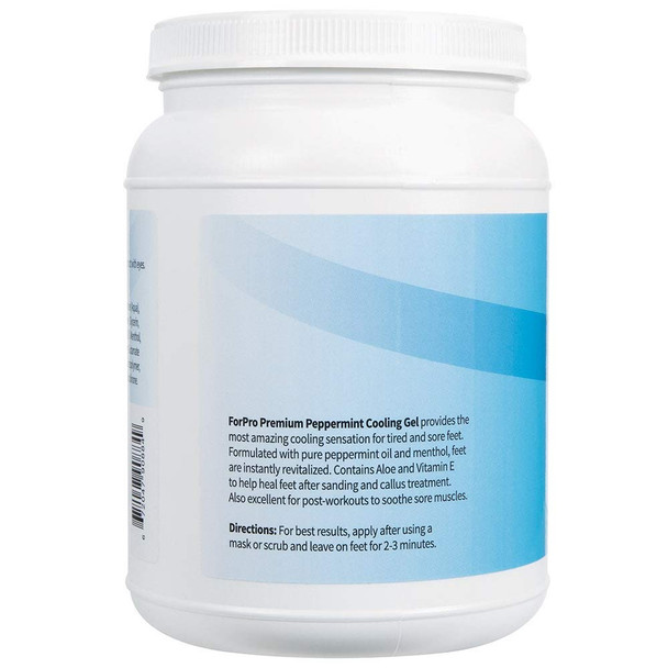 Forpro Professional Collection Premium Peppermint Cooling Gel Instantly Cools Revitalizes Tired & Sore Feet Formulated With Pure Peppermint Oil & Menthol 64 Oz. (802298)
