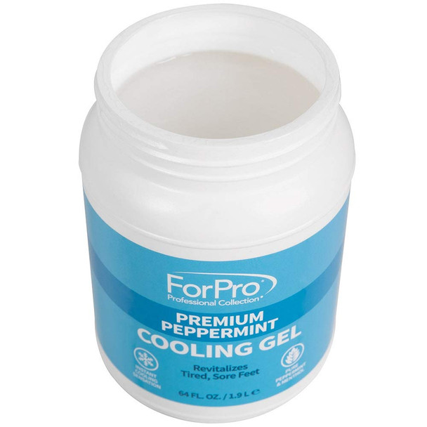 Forpro Professional Collection Premium Peppermint Cooling Gel Instantly Cools Revitalizes Tired & Sore Feet Formulated With Pure Peppermint Oil & Menthol 64 Oz. (802298)