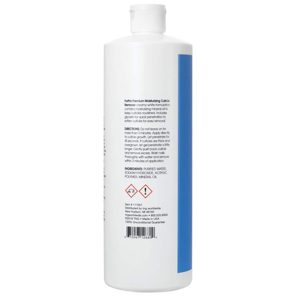 Forpro Professional Collection Premium Moisturizing Cuticle Remover Softens And Hydrates Cuticles For Easy Removal Includes Glycerin And Mineral Oil 32 Oz.