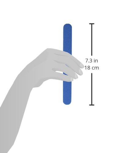 Forpro Professional Collection Blue Foam Board 120/240 Grit Mylar Manicure And Pedicure Nail File 7” L X .75” W 50 Count
