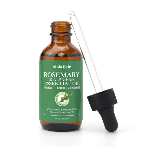 Organic Essential Rosemary Oil For Hair Growth Thin Hair Healthy Scalp And Skin (2.03 Oz)