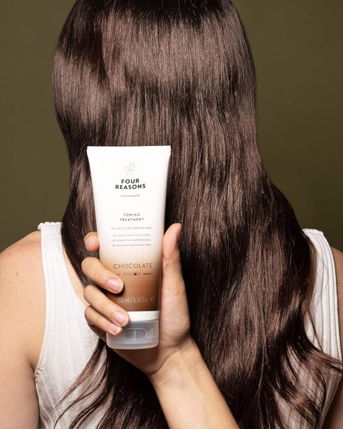 Color Mask Chocolate Brown Toning Bundle - 8.5 Fl Oz Shampoo & 6.8 Fl Oz Treatment - Vegan Cruelty-