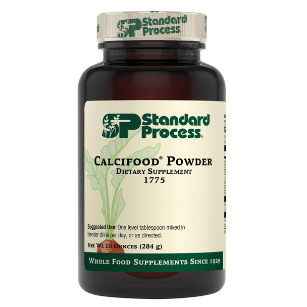 Standard Process Calcifood Powder - Supports Calcium Absorption - Build Bone Strength with Protein, Calcium, Phosphorus, Oat Flour, Defatted Wheat Germ, Organic Carrot, Date, and More - 10 Ounces