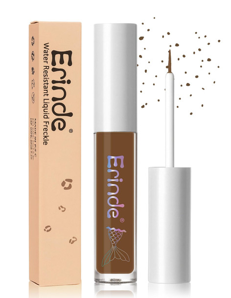 Erinde Liquid Faux Freckle Pen Waterproof Fake Freckles Maker Long-Lasting Freckle Stamp Makeup Water-Resistant Faux Freckles Stamp Natural-Looking Makeup 02 Chocolate