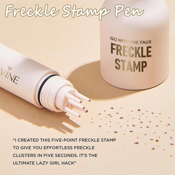 Faux Freckle Stamp Pen Waterproof Fake Freckles Stain Marker Pencil Tool For Natural And Lifelike Sunkissed Face Freckle Makeup Quick Dry & Long-Lasting Freckle Stamp (1# Light)