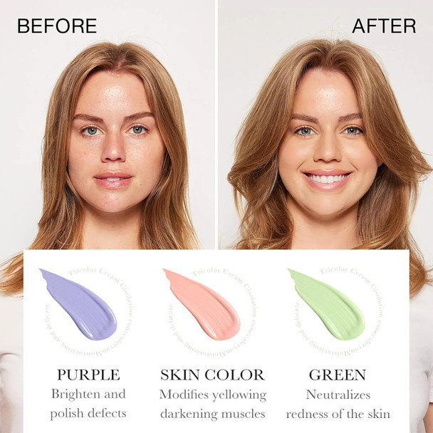 One Step Color Corrector Primer 3 In 1 Primer For Face Before Makeup Face Tinted Moisturizer Sunscreen Isolation Creamspf 50Makeup Primer Oil Control & Concealer Skin Tone Correctingradiance Skin