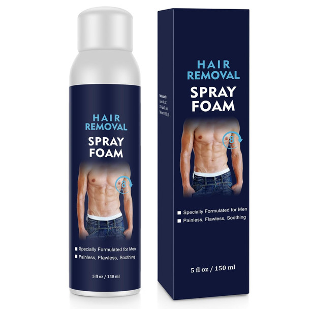 Hair Removal Spray For Women And Men - Painless & Gentle Hair Remover For All Skin Types Moisturizing Non-Irritating Effective Depilation Spray For Arms Chest Back Legs & Body(5 Fl Oz/ 150Ml)