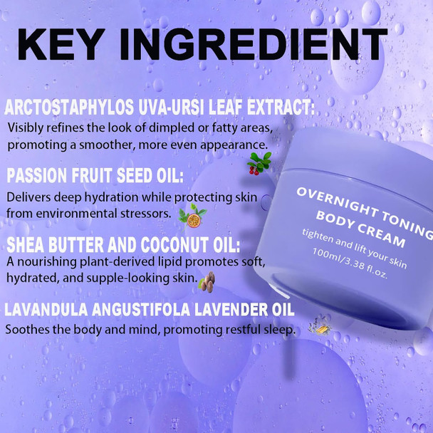 Get Dream Overnight Toning Whip Belly Body Firming Cream Skin Tightening Cream For Women Anti Wrinkle Moisturizing Target Stretch Marks Tight Cellulite Firmness Of Skin While Sleeping