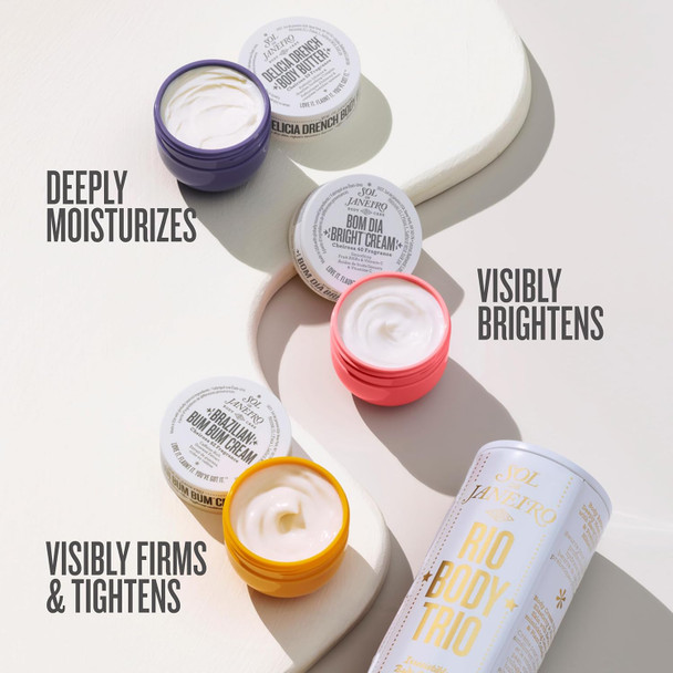 Sol De Janeiro Rio Trio Body Cream Discovery Set - Brazilian Bum Bum Cream Delicia Drench Body Butter Bom Dia Bright 50 Ml -  Exclusive