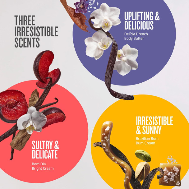 Sol De Janeiro Rio Trio Body Cream Discovery Set - Brazilian Bum Bum Cream Delicia Drench Body Butter Bom Dia Bright 50 Ml -  Exclusive