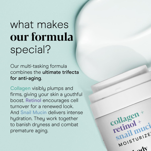 Baebody Collagen Retinol Snail Mucin Face Moisturizer With Neck Cream Beauty Bundle