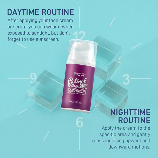Retinol Neck Firming Cream: Advanced Face Tightening And Lifting Cream With Hyaluronic Acid Collagen And Vitamin - Tightening Wrinkles Firming Sagging Skin On Face Neck Décolleté - 2.7 Oz
