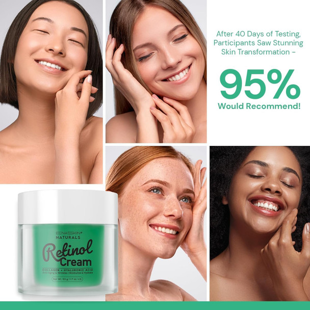 Retinol Cream For Face: Anti-Wrinkle Moisturizer For Deep Wrinkles Dry Skin & Neck Firming For Men & Women