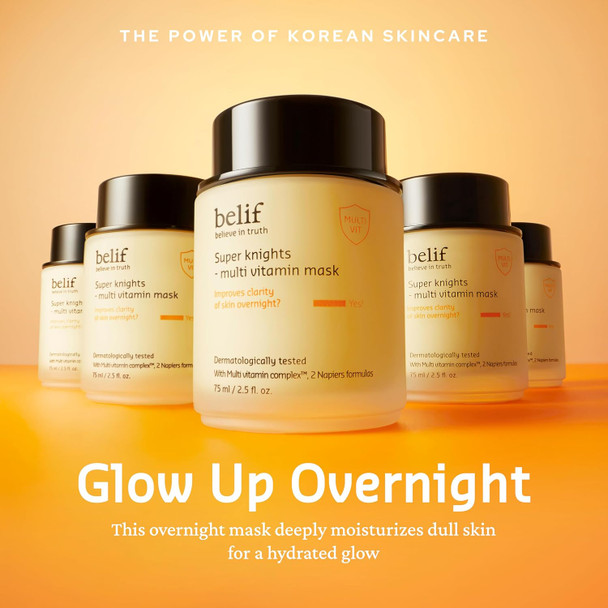 Belif Vitamin C Overnight Butter Mask – Hydrating & Rejuvenating Sleeping Mask With Multi Vitamin Complex For Plumping Dull Skin & Refining Uneven Texture Korean Skincare 2.5 Fl.Oz