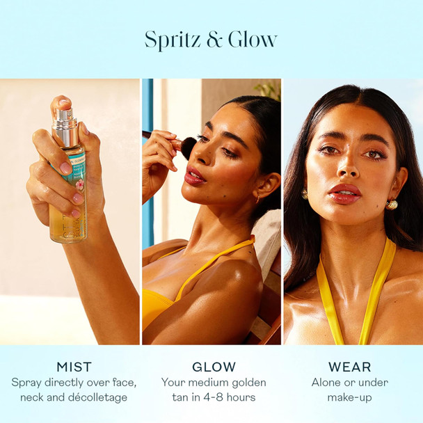 St. Tropez Self Tan Purity Face Mist Natural Sunkissed Glow Face Tan With Hyaluronic Acid & Antioxidants Vegan Natural & Cruelty  Face Care 2.7 Fl Oz