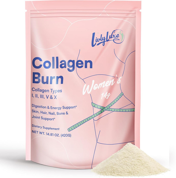 Collagen Burn Powder For Women - Weight Loss Supplements For Belly Fat Burning Metabolism Booster Designed For Effective And Healthier Fat Loss - 420G Collagen Burn Powder For Women - Weight Loss Supplements For Belly Fat Burning Metabolism Booster Designed For Effective And Healthier Fat Loss - 420G