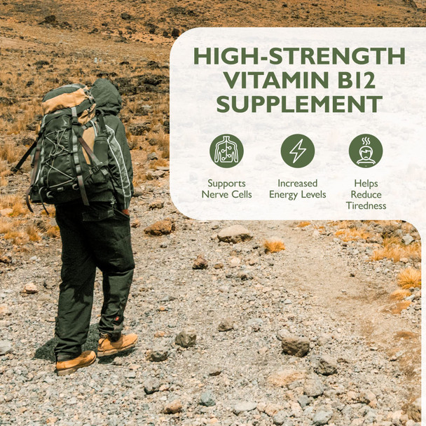 Barefoot Nutrition - B12 Complete High Strength Supplement Methylated B 12 (1000µg) - with Cofactors Methyl folate (400µg) & D-Biotin (400µg) - 60 x 1 A Day Vegan-Friendly Capsules