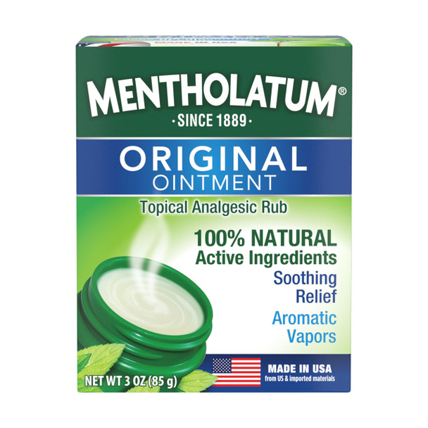 Mentholatum Original Ointment 3 Ounce (85g) 100% Natural Active Ingredients for Soothing Relief