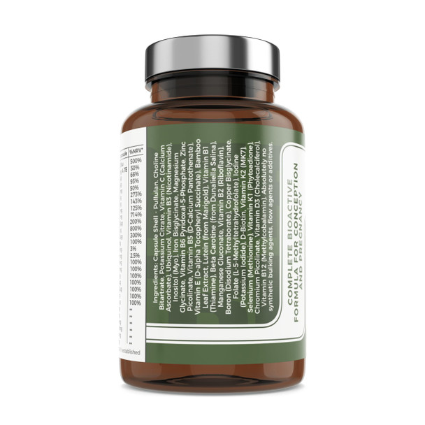 Barefoot Nutrition - Mums Pregnancy Support - Comprehensive Daily Nutrient Support for Before During and After Pregnancy - Contains Folic Acid Vitamin D3  B12 and More - 60 Vegan Capsules