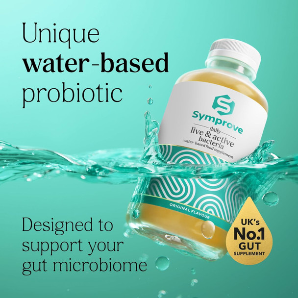 Symprove Daily Probiotic Drink Original 10 Billion CFUs 4 Clinically Studied Strains Gut & Immune Support Water-Based  Vegan Dairy & Gluten Free (Pack of 1 x 500ml)
