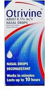 Otrivin 0.1% Adult Nasal Decongestant Drops 10 ml